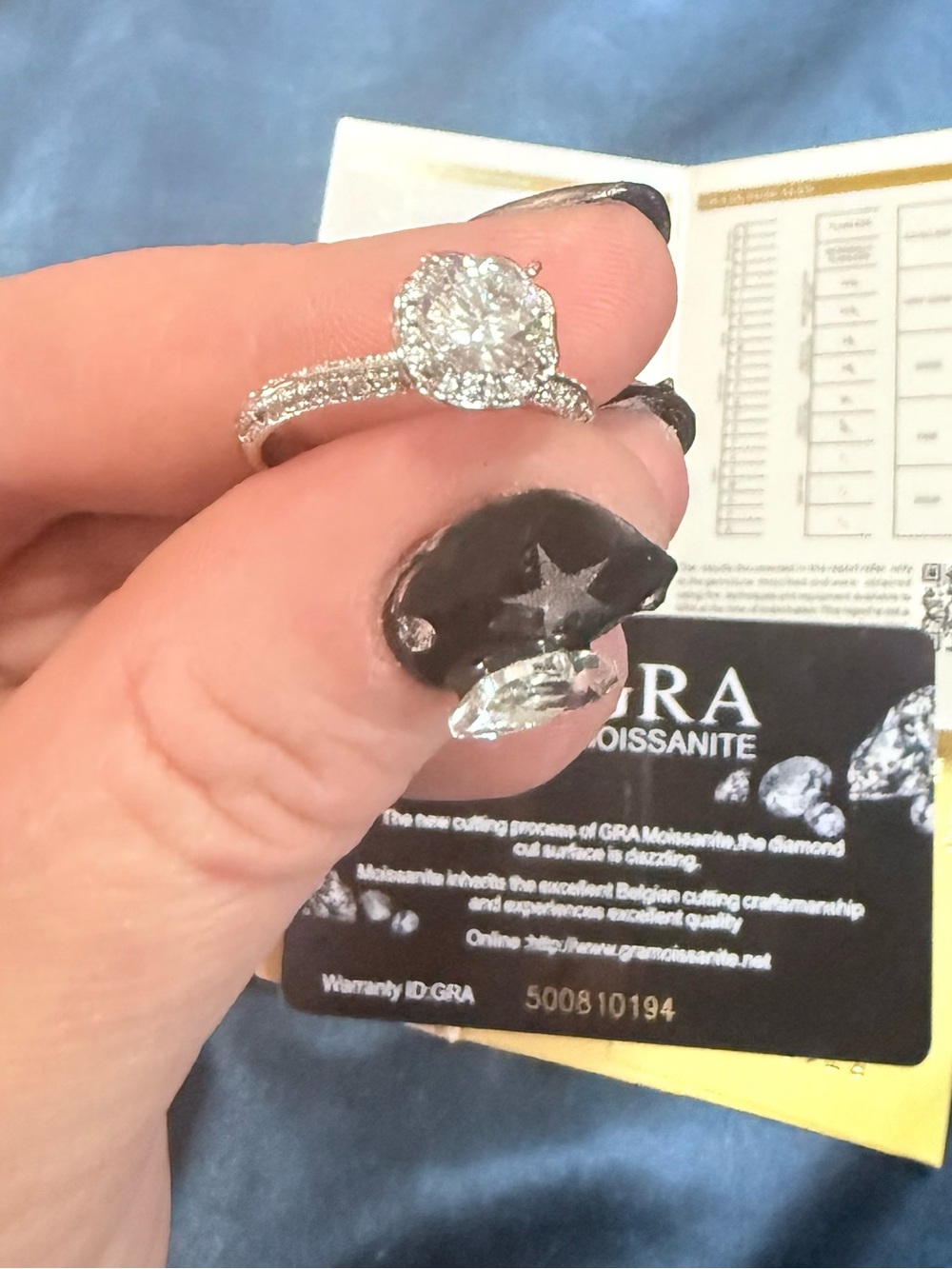 18KWG  Cushion-Cut 1.2 Moissanite Ring GRA certified!